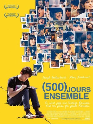 500 DAYS SET, JOSEPH GORDON-LEVITT, 2009, REPRO MOVIE POSTER.