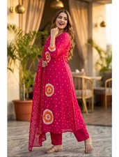 Indian Pakistani Ethnic Salwar Kameez Bollywood Designer Kurti Pant Dupatta Set