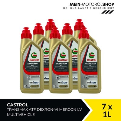 Castrol Transmax ATF Dexron-VI Mercon LV Multivehicle 7x1 Liter = 7 Liter