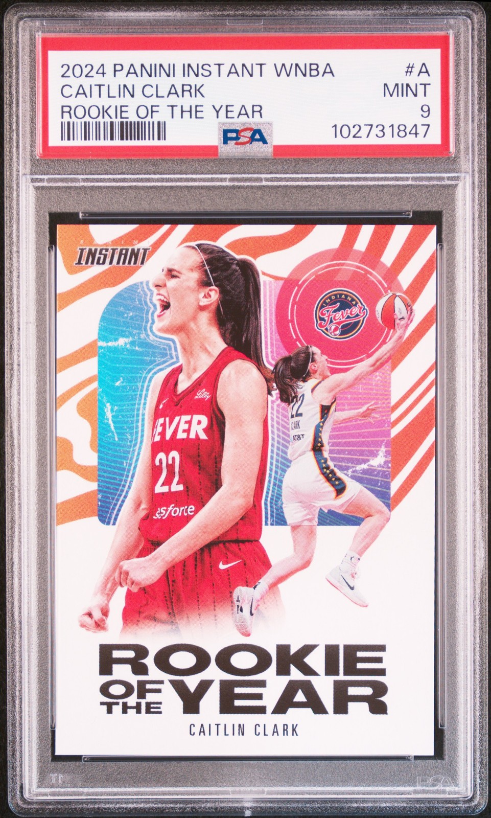 2024 PANINI INSTANT WNBA ROY #A CAITLIN CLARK PSA 9