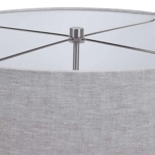 UTTERMOST 28275 LENTA OFF WHITE BIRCH BARK CERAMIC TABLE LAMP WITH LINEN SHADE - Picture 6 of 7