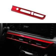 Gloss Red Central Control AC Air Vent Outlet Cover Trim For KIA K5 2021-2024