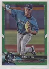 2018 Bowman Draft Chrome Green Refractor 28/99 Sam Carlson #BDC-175 1kk