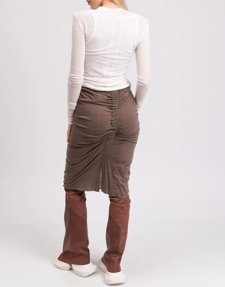 RRP €800 RICK OWENS Jersey Shrimp Skirt IT40 US4 UK8 S Angora & Wool Blend - Image 3 of 4