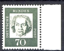 358b Bed. Deutsche 70 Pf Seitenrand re. ** postfrisch