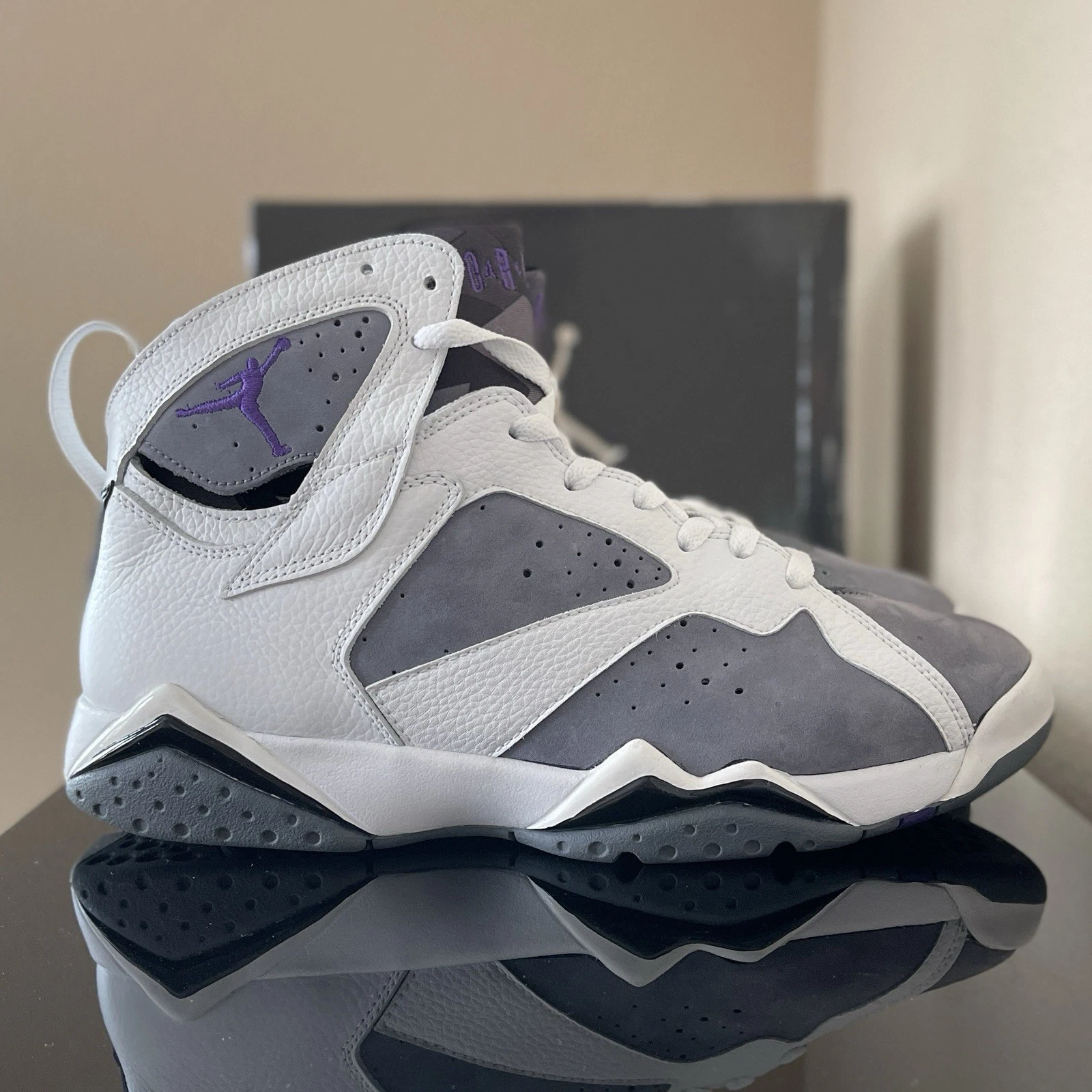 Air Jordan 7 VII Retro Flint Grigio Viola 304775 151 Uomo Taglia 10.5 Usat