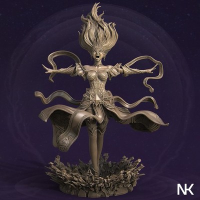 Lyndra, the Archmage by Nerikson | Diorama | D&D | DnD | Print on Demand