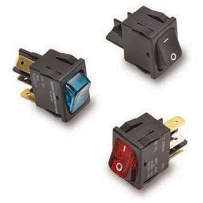 2PC CARLING TECHNOLOGIES 632422-4B-KE Switch,Rocker,DPST,ON-NONE-OFF,Illum,250V
