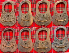 LYRA HARP 10 METAL STRINGS ROSEWOOD HAND ENGRAVED /LYRE HARP VARIOUS DESIGNS