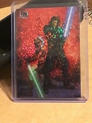2025 Topps  Star Wars Galaxy Anakin And Ashoka Mini Diamonds Refractor& Base #71