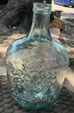 Vidrios San Miguel HUGE 17” Tall 100% Recycled Glass  Cabernet Wine Jug