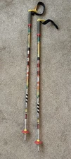 Vintage LINE  SKI POLES  Green black and yellow   43inch