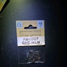 Galvanized Metal Letters 13pc 1" Tall A-M - By Crafter s Square