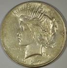 1927-D United States Silver Peace Dollar, Better Date Denver Issue, Nicely Toned