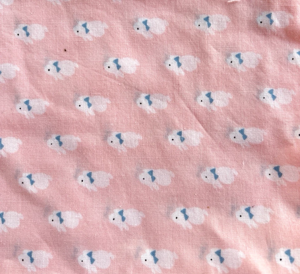 Telas Hoffman de rimas infantiles rosa conejitos conejo 1 5/8 Y algodón cottagecore Foto 2 de 4