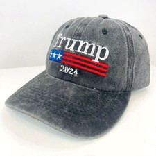 Keep America Great Again President Donald TRUMP 2024 MAGA Gray Hat Baseball Cap