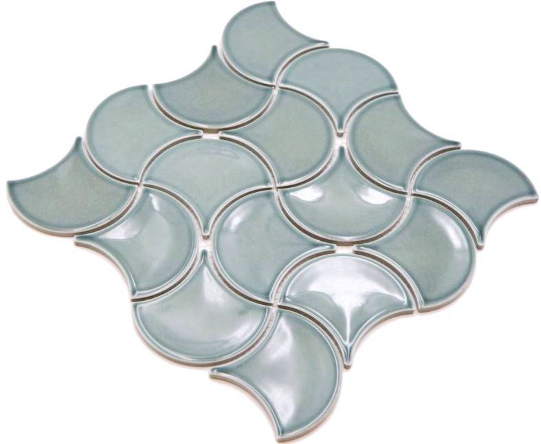 Mosaïque Céramique Effet Miroir – Couleur Pétrole – Brillant – 276x276 Mm – Pour Douche Ou Cuisine