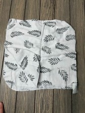 Cloud Island Baby Blanket With Gray Leaf Print Soft Cotton Material