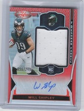 2024 Certified Will Shipley Freshman Fabric Rookie Patch Auto RPA Orange /249