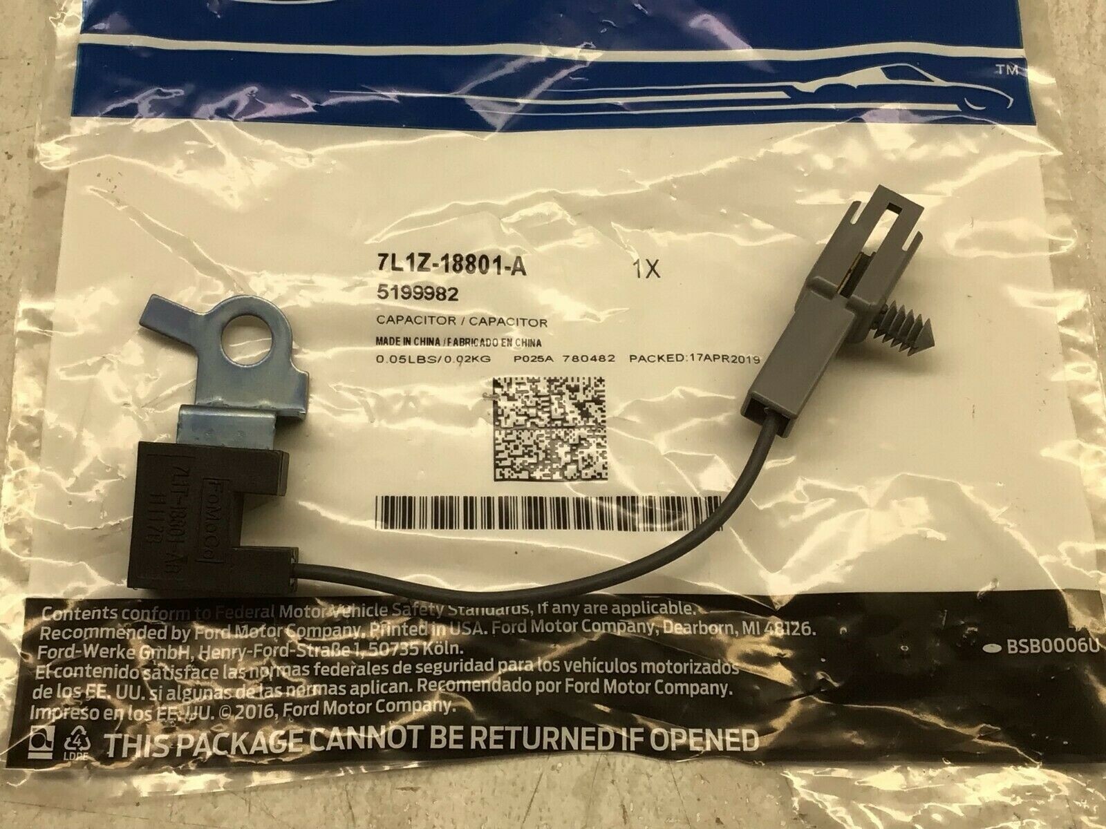 Ford OEM Radio Suppress Capacitor Assembly 7L1Z18801A eBay