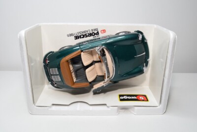 Porsche 356 B Cabriolet 1961 Burago 1/18 – Vert, Made In Italy, Occasion
