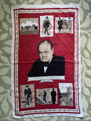Pure Irish Linen Tea Towel | Sir Winston Churchill 1874-1965 | 80 cm x 49 cm UK