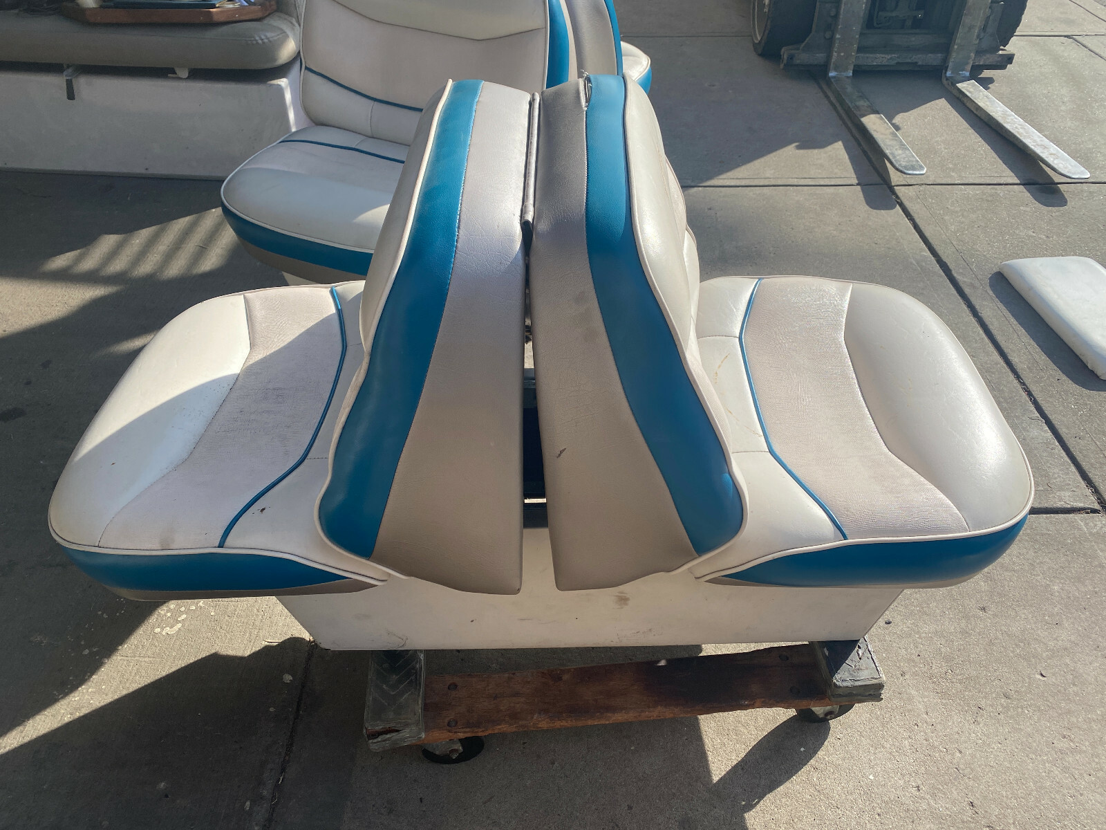 Monterey 2 Back to Back Folding Lounge Reclining Boat Seats Wide eBay