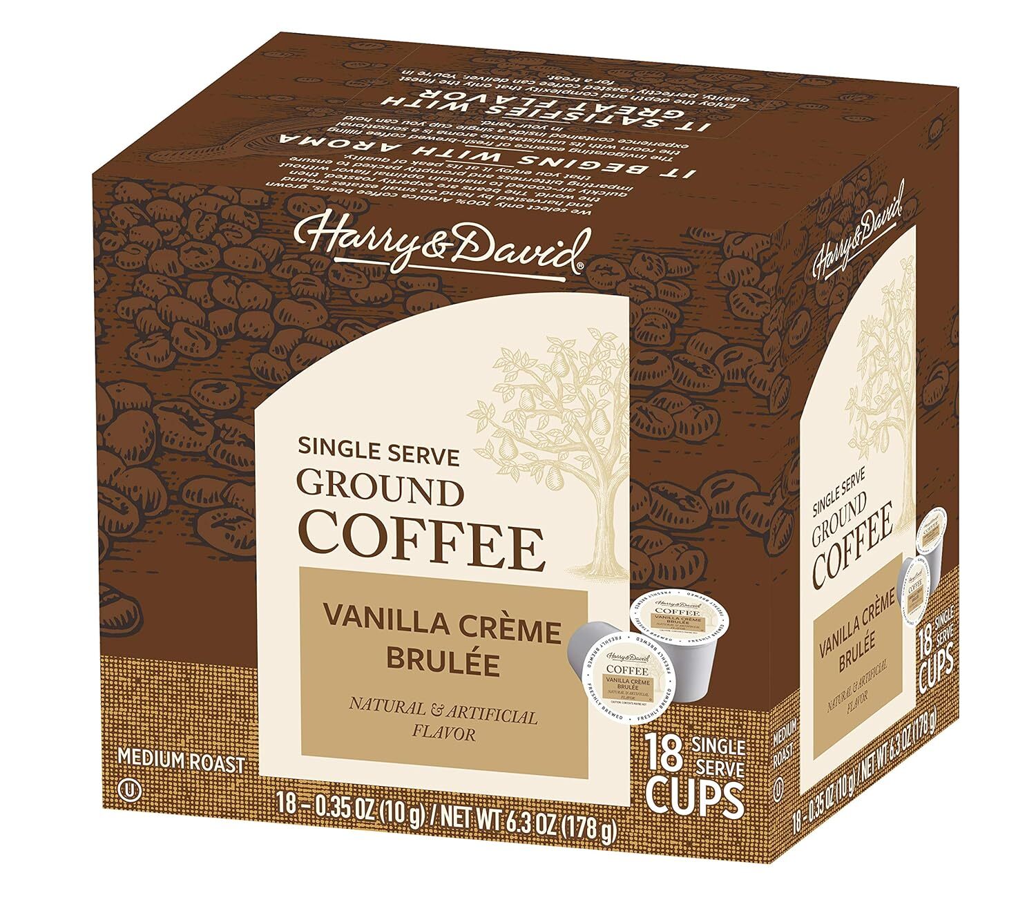 Harry & David Single Serve Ground Coffee Vanilla Creme Br l e , One Box of 18 Se eBay