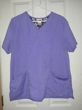 Scrubstar  Women's Purple Scrub Top Size Large 
