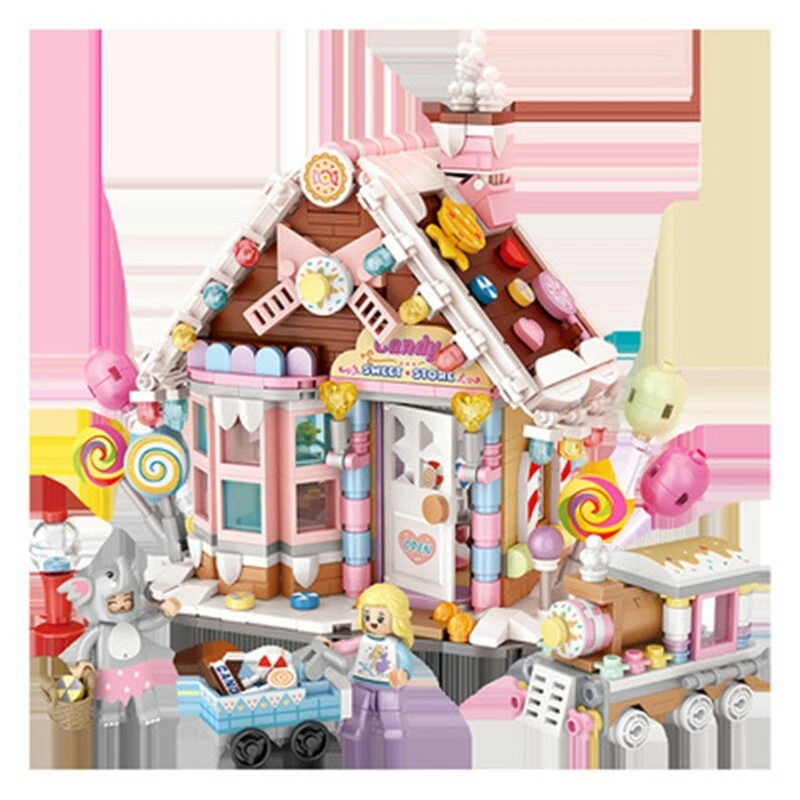 Street View Christmas Candy House LOZ Diamond Building Blocks iBlock 1224 - Image 2 of 4