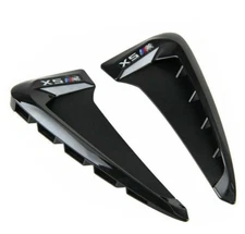 2 x Glossy Black Side Wing Air Flow Fender Vent Covers For BMW X5 F15 2014-2017