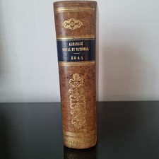 1845 Almanach Royal et National Chez Guyot Scribe Reliure en Cuir