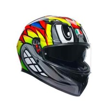 CASCO AGV K3 INTEGRALE BIRDY 2.0 GREY YELLOW RED VISIERA TRASPARENTE