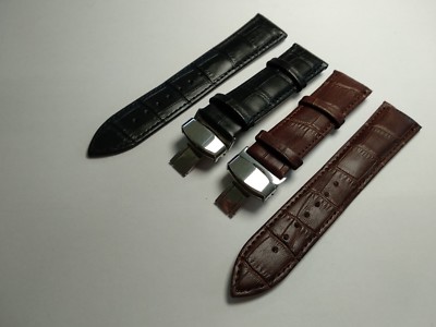 Für Tag Heuer Uhr Schwarz Echt Leder Armband Bandschließe 18/19/20/21/22/24 mm