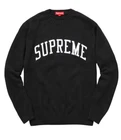SS16 Supreme Tackle Twill Pullover Größe L Schwarzes Sweatshirt Großes Logo