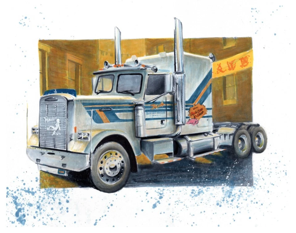 Cartaz assinado GRANDE PROBLEMA NA PEQUENA CHINA Freightliner impressão arte 11x14 sem moldura - Imagem 3 de 3