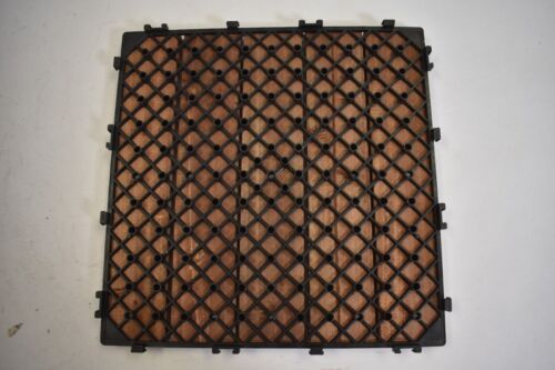 Yaheetech 591784 Natural Wood Deck Tiles Interlocking Plastic 12" x 12" - Picture 4 of 6