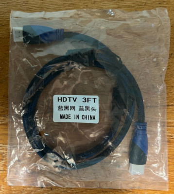 HDMI Cable 3 ft New (J41W)
