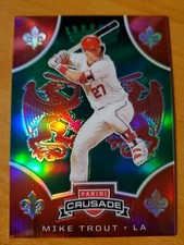 2019 Panini Crusade Green Prizm Mike Trout Card #8 #26/50