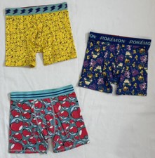 Pokemon Boys Set of 3 Boxer Brief Underwear Pikachu  More Size 8 NWOT