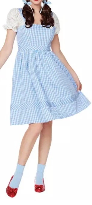 Disfraz Dorothy Adulto Talla M con Crinolina Separada Y Talla 8 Rojo Rubí Zapatos Incluidos Foto 2 de 3