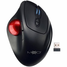 Mod-it Mouse: Kabellose Funk-Trackball-Maus mit 7 Tasten & Scrollrad, 1.600 dpi