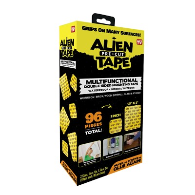 Alien Tape Pre Cut Double Sided Multipurpose Adhesive Grip Mounting- 96 Peices