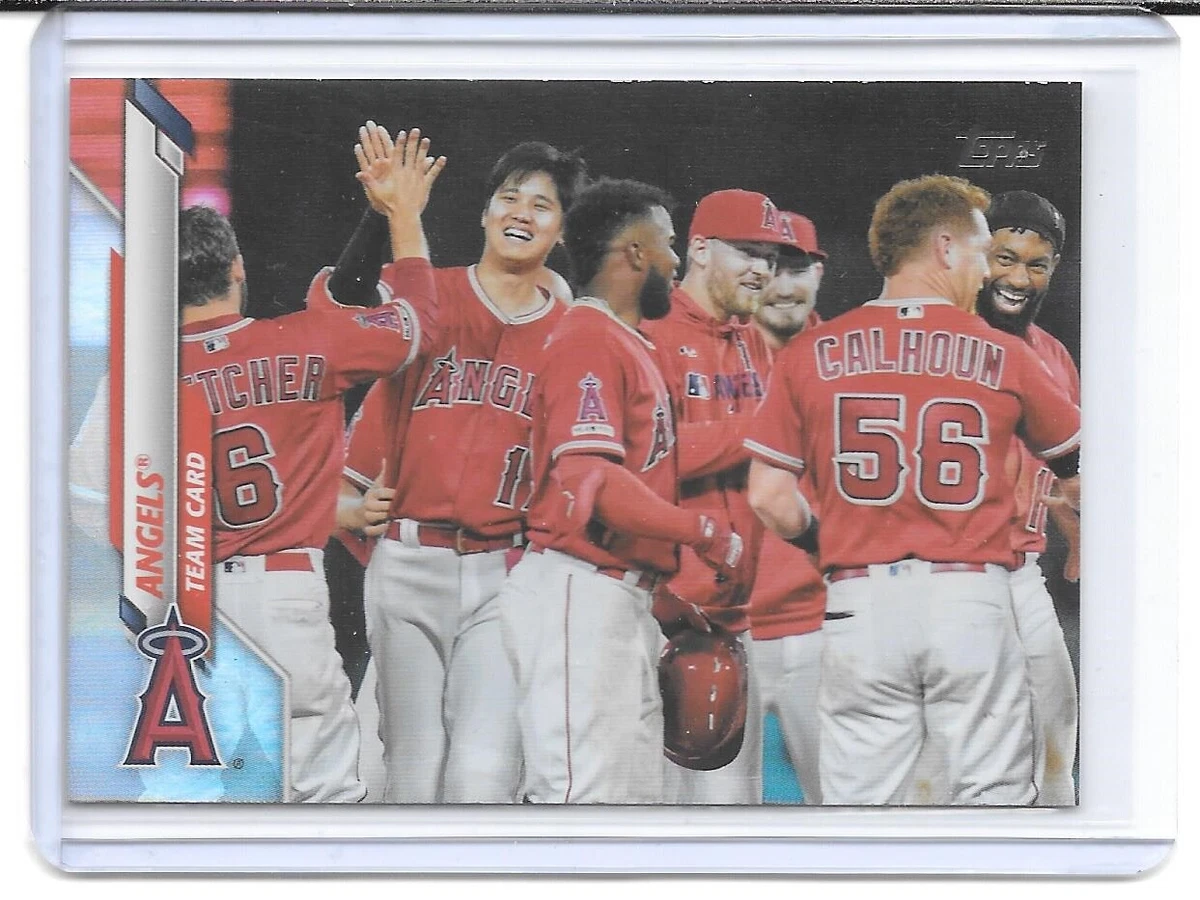 2020 Topps Series 1 Silver Rainbow Foil 19 Los Angeles Angels Team Angels