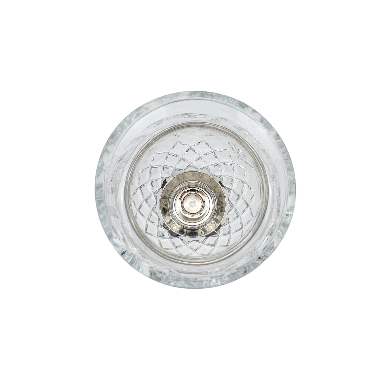 Waterford Crystal Hurricane Lamp Candle Holder Silver Base 11" eBay