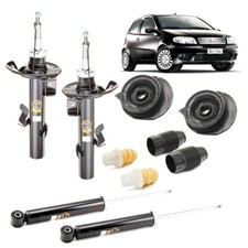 KIT 4 AMMORTIZZATORI COMPLETO CON TAMPONI FIAT PUNTO 188 + SUPPORTI ANTERIORI