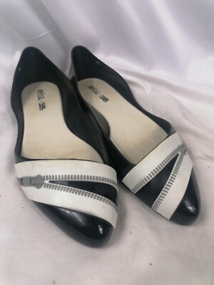 Melissa Karl Lagerfeld Ladies Shoes Size Eu 40 Trippy Zipper Flats