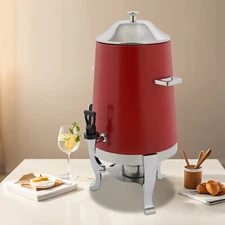 Beverage Dispenser for Coffee Tea Hot Water with Stand & Fuel Holder Red US New!