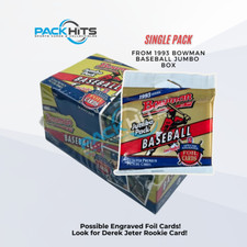 1993 Bowman Baseball SINGLE JUMBO PACK from Jumbo Box (Derek Jeter Rookie?)