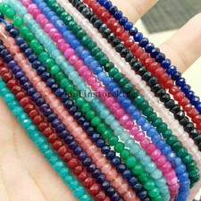 Natural 2x4mm Faceted Multicolor Gemstone Rondelle Beads Loose Beads 15" Strand